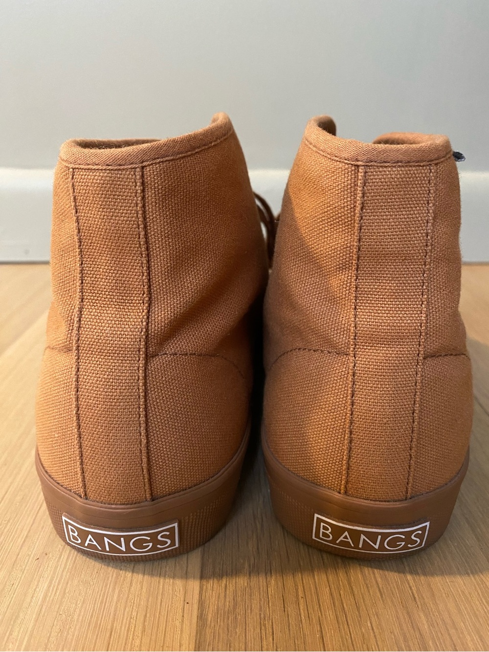 BANGS Sahara Sand Canvas High Top Sneakers Unisex Men US 6.5 Women US 8 - Picture 5 of 9